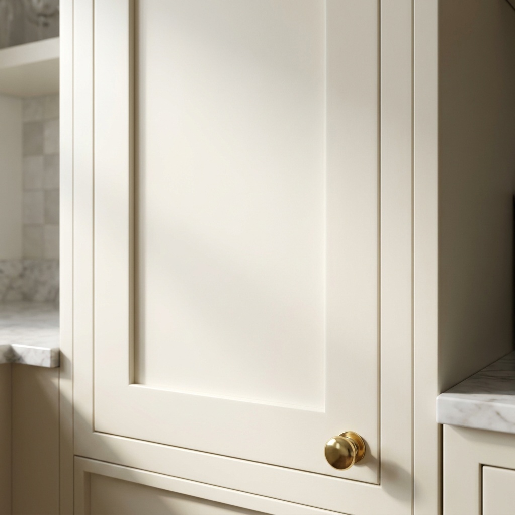 Painted MDF Shaker cabinet door with a smooth grain-free satin finish